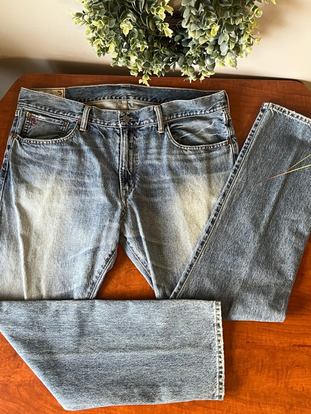 Polo Ralph Lauren Men's Blue Straight-Leg Denim Jeans 36x30